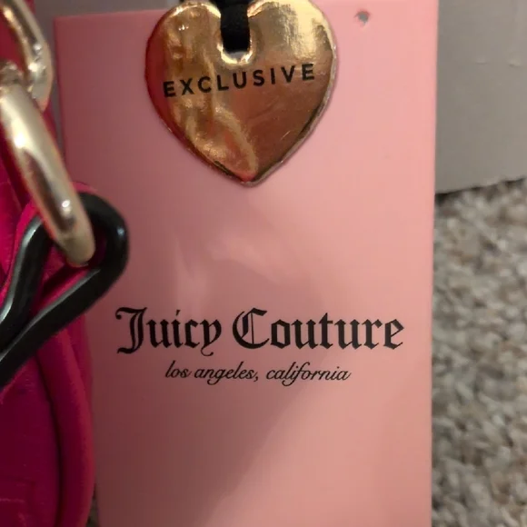Nwt Juicy Couture Hot Pink Shoulder Bag with Gold Chain - Picture 2 of 16